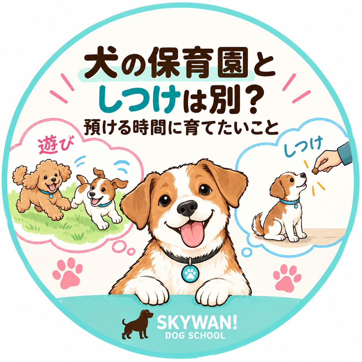 犬の保育園としつけは別？預ける時間に育てたいことのアイコン