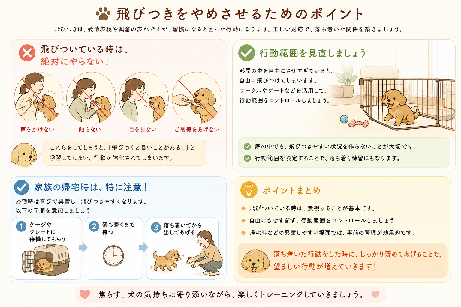 飛びつきを予防するポイント