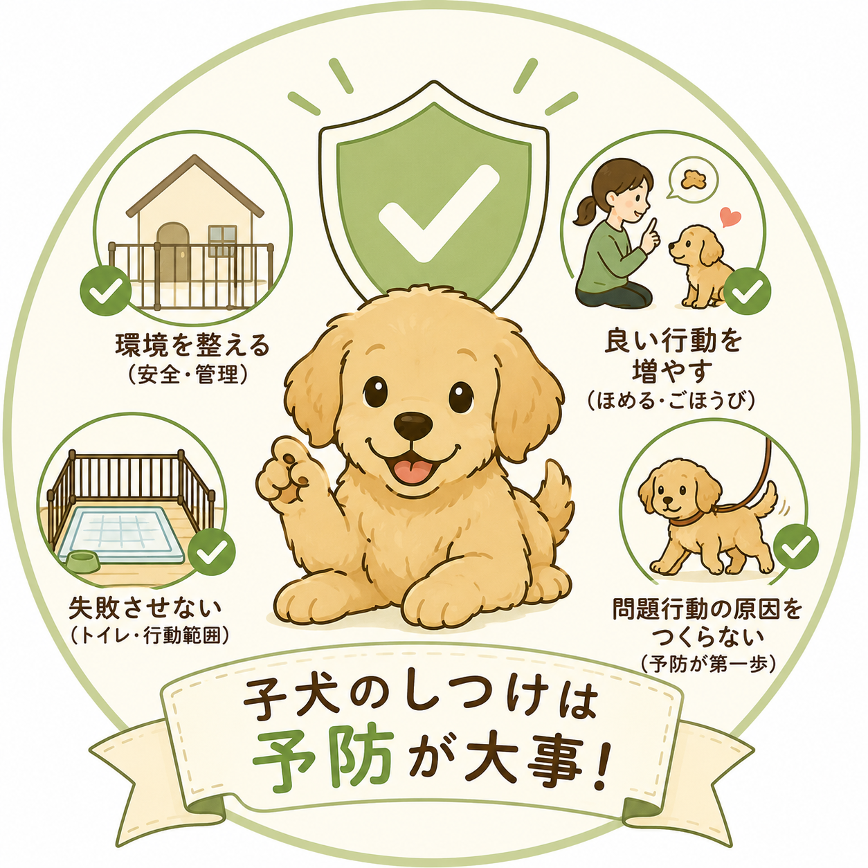 子犬を飼ったら問題行動の予防
