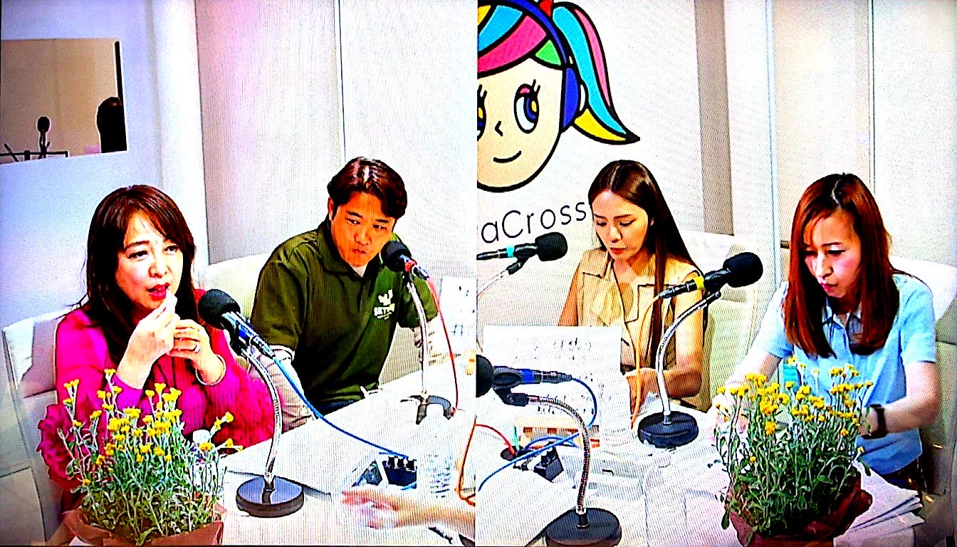 レインボータウンFM出演時のスタジオ風景
